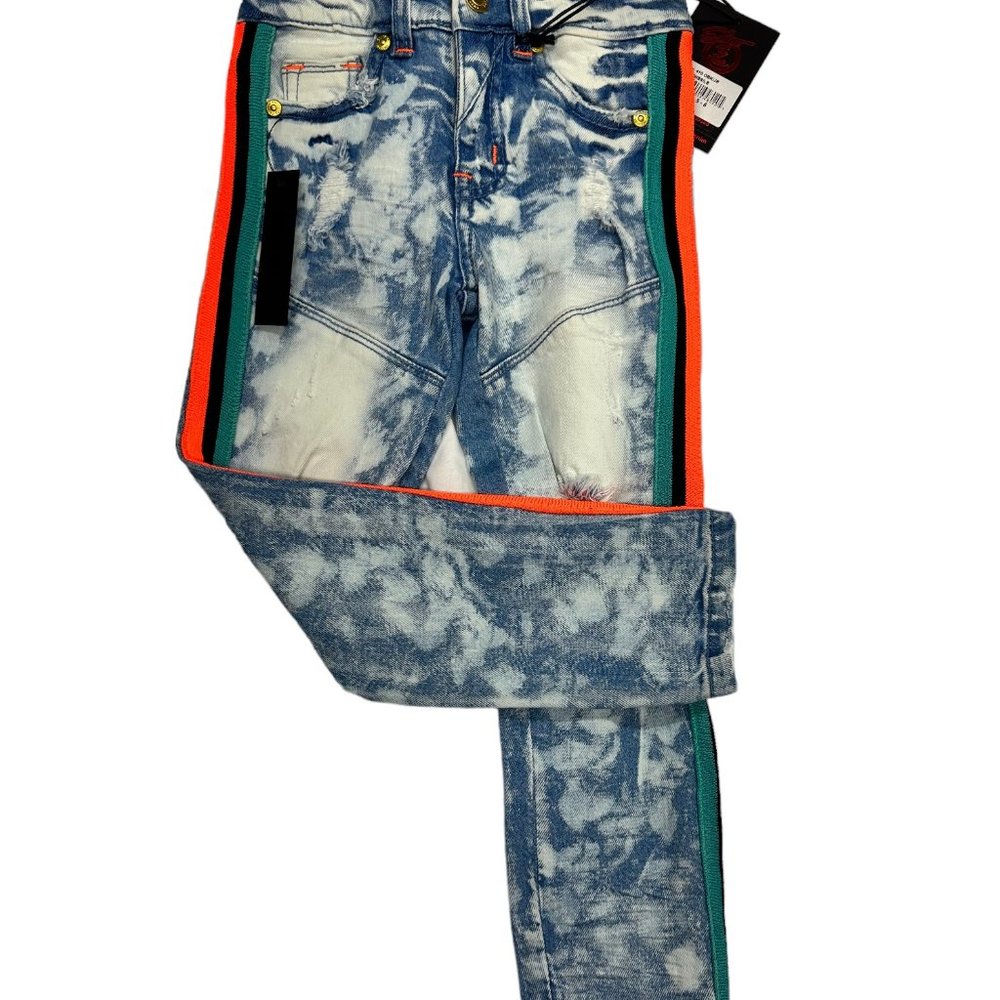 Elite Denim Slim Fit Acid Wash Jeans (5-6)